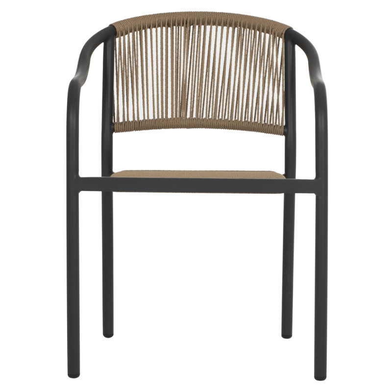 ΠΟΛΥΘΡΟΝΑ ΑΛΟΥΜΙΝΙΟΥ HM5856.02 ΑΝΘΡΑΚΙ ΜΕ ΣΧΟΙΝΙ PE WICKER 57x63x80 εκ.