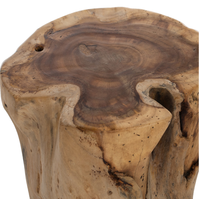 ΒΟΗΘΗΤΙΚΟ ΤΡΑΠΕΖΑΚΙ TRONCO HM9374 ΑΠΟ ΜΑΣΙΦ ΞΥΛΟ ΤEAK ΦΥΣΙΚΟ Φ30-35X45Υ ΕΚ.