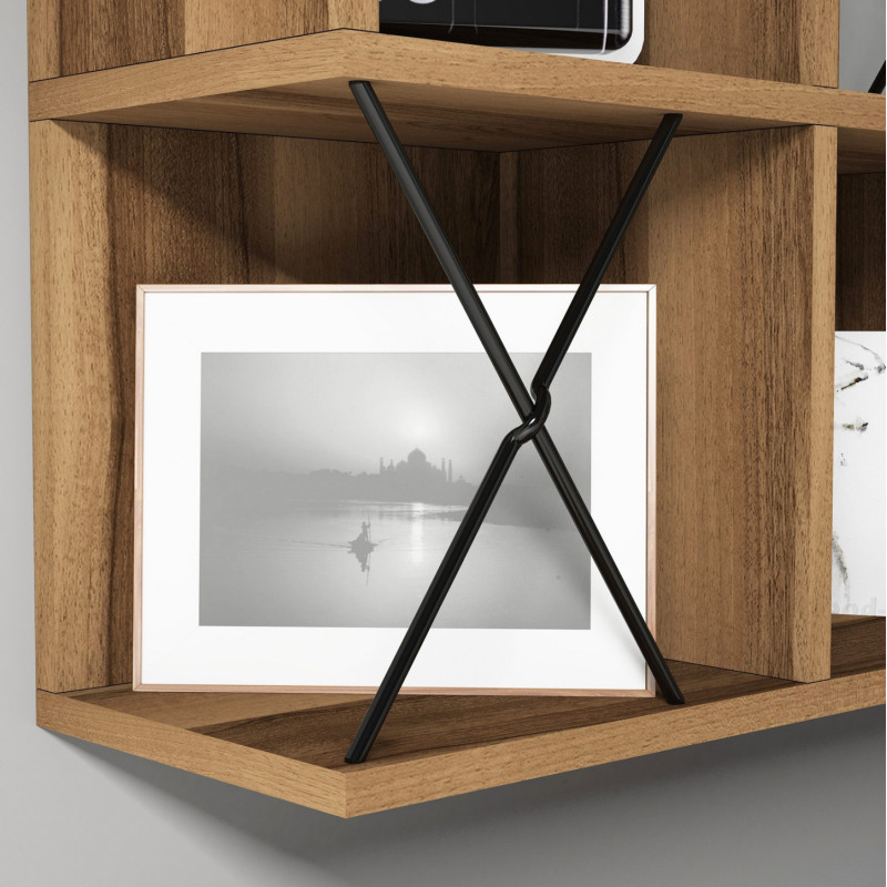 ΡΑΦΙΕΡΑ ΤΟΙΧΟΥ ΜΕΛΑΜΙΝΗΣ HM9520.02 ΣΕ ΚΑΡΥΔΙ ΧΡΩΜΑ 60x24x60Y εκ. ΡΑΦΙΕΡΑ ΤΟΙΧΟΥ ΜΕΛΑΜΙΝΗΣ HM9520.02 ΣΕ ΚΑΡΥΔΙ ΧΡΩΜΑ 60x24x60Y εκ.