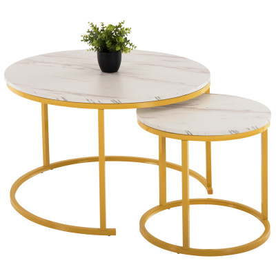 ΤΡΑΠΕΖΙ ΣΑΛΟΝΙΟΥ ΣΕΤ 2ΤΜΧ MDF ΕΦΕ ΛΕΥΚΟ ΜΑΡΜΑΡΟ ΜΕ ΧΡΥΣΑ ΠΟΔΙΑ Φ80 k Φ48εκ.HM8763.11 ΤΡΑΠΕΖΙ ΣΑΛΟΝΙΟΥ ΣΕΤ 2ΤΜΧ MDF ΕΦΕ ΛΕΥΚΟ ΜΑΡΜΑΡΟ ΜΕ ΧΡΥΣΑ ΠΟΔΙΑ Φ80 k Φ48εκ.HM8763.11