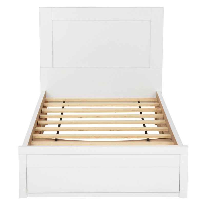 ΚΡΕΒΑΤΙ MELANY HM346.05 ΜΕ 1 ΣΥΡΤΑΡΙ ΛΕΥΚΟ ΓΙΑ ΣΤΡΩΜΑ 90Χ190 εκ.