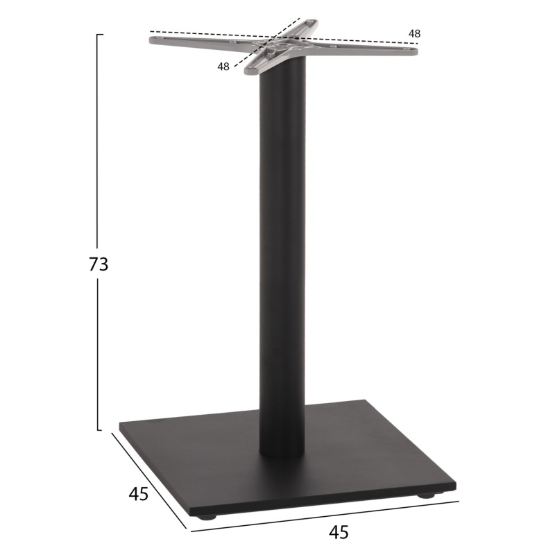 ΒΑΣΗ ΤΡΑΠΕΖΙΟΥ ΑΛΟΥΜΙΝΙΟΥ ΓΚΡΙ HM475.20 ΣΤΑΥΡΟΣ 46Χ46εκ 46Χ46Χ72Υεκ.