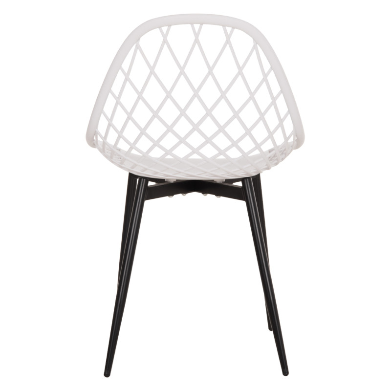 ΚΑΡΕΚΛΑ ΠΟΛΥΠΡΟΠΥΛΕΝΙΟΥ ΛΕΥΚΗ LIO ΜΕ ΜΕΤΑΛΛΙΚΑ ΠΟΔΙΑ ΜΑΥΡΑ HM9524.01 52x53x82Υ εκ.