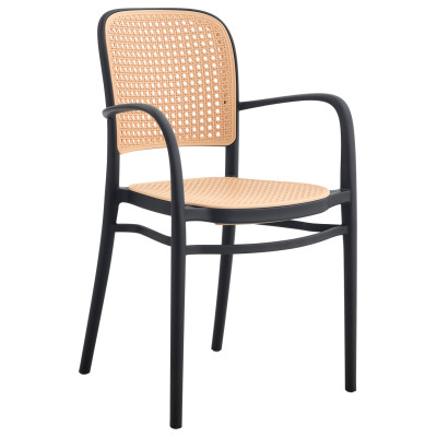 ΠΟΛΥΘΡΟΝΑ ΠΟΛΥΠΡΟΠΥΛΕΝΙΟΥ FLOW HM5938.02 ΜΑΥΡΗ ΚΑΙ ΜΠΕΖ 55x53x86Υεκ.