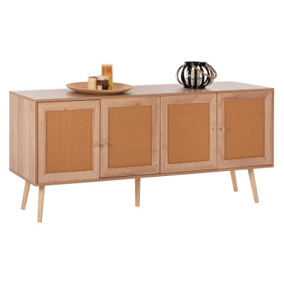 ΜΠΟΥΦΕΣ COLM HM9440.11 ΜΕΛΑΜΙΝΗΣ & ΣΥΝΘΕΤΙΚΟ RATTAN ΣΤΙΣ 4 ΠΟΡΤΕΣ 160x39,5x71Yεκ. ΜΠΟΥΦΕΣ COLM HM9440.11 ΜΕΛΑΜΙΝΗΣ & ΣΥΝΘΕΤΙΚΟ RATTAN ΣΤΙΣ 4 ΠΟΡΤΕΣ 160x39,5x71Yεκ.