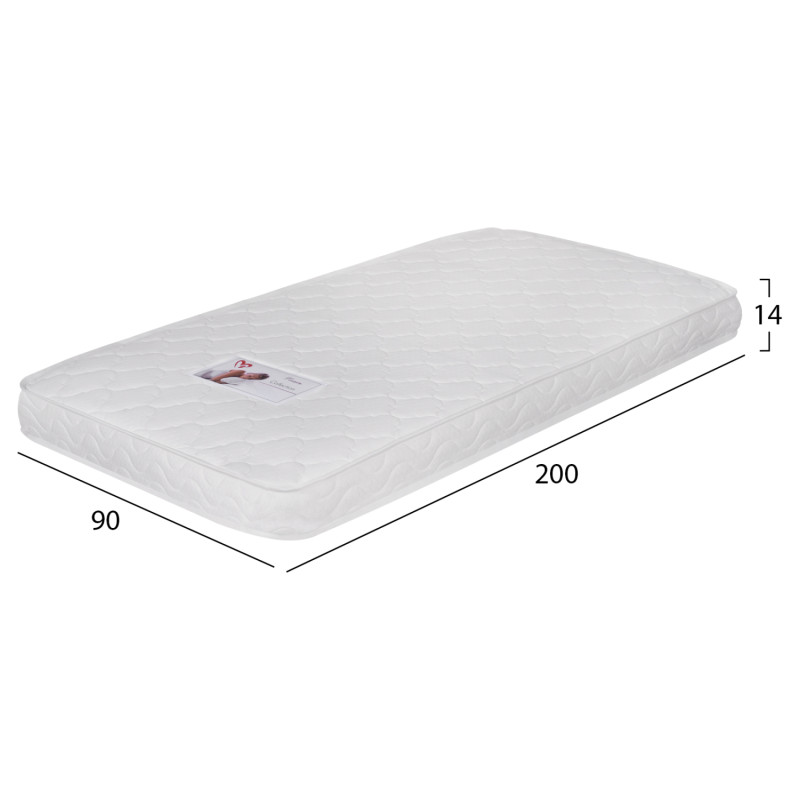 ΣΤΡΩΜΑ ΑΦΡΟΥ ΧΩΡΙΣ ΕΛΑΤΗΡΙΑ JORDY 90X200x15Y-- HM374.10  (ROLL PACKING) ΛΕΥΚΟ