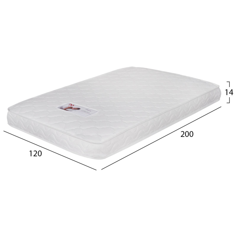 ΣΤΡΩΜΑ ΑΦΡΟΥ ΧΩΡΙΣ ΕΛΑΤΗΡΙΑ JORDY 120X200x15Y-- HM374.08  (ROLL PACKING) ΛΕΥΚΟ