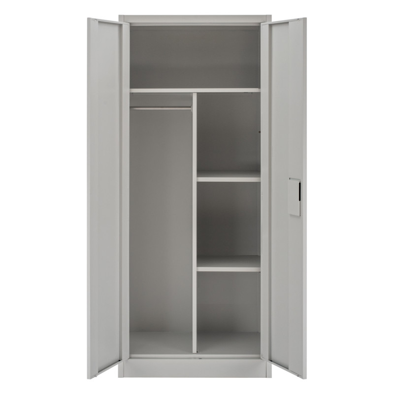 ΝΤΟΥΛΑΠΑ ΜΕΤΑΛΛΙΚΗ HM5961.01 ΜΕ ΧΩΡΙΣΜΑ ΔΙΦΥΛΛΗ ΑΝΟΙΧΤΟ ΓΚΡΙ 90Χ40Χ180Yεκ.