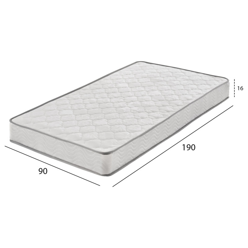 ΣΤΡΩΜΑ CONTINUOUS SPRING ΧΑΜΗΛΗ ΣΟΥΣΤΑ ΜΟΝΗΣ ΟΨΗΣ HM671.01 90x190x16 εκ.