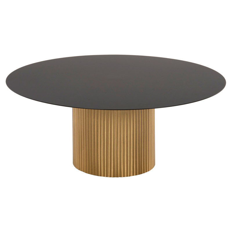 ΤΡΑΠΕΖΙA ΣΑΛΟΝΙΟΥ 2ΤΜΧ CLAD HM11916 ΜΕΤΑΛΛΟ ΣΕ ΧΡΥΣΟ-ΜΑΥΡΟ Φ110x38Υ & Φ80x32Υ εκ.