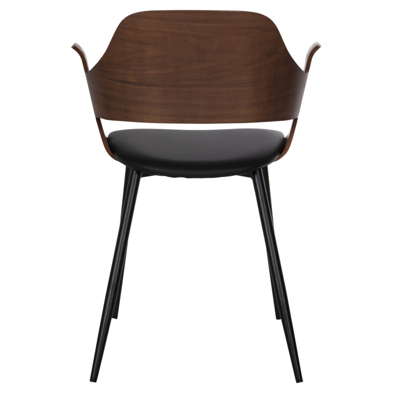 ΚΑΡΕΚΛΑ VELP HM9616.03 ΞΥΛΟ ΣΕ ΚΑΡΥΔΙ-ΜΑΥΡΟ PU-ΜΑΥΡΑ ΜΕΤΑΛ. ΠΟΔΙΑ 55,5x50x79Υεκ.