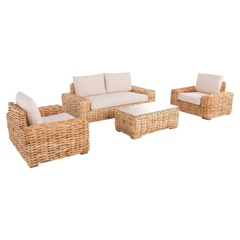 ΣΕΤ ΣΑΛΟΝΙ 4ΤΜΧ TROPEL HM11940 ΦΥΣΙΚΟ RATTAN-2ΘΕΣΙΟΣ ΚΑΝΑΠΕΣ-2 ΠΟΛΥΘΡΟΝΕΣ-ΤΡΑΠΕΖΙ