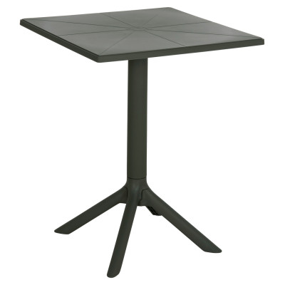 ΤΡΑΠΕΖΙ ΠΟΛΥΠΡΟΠΥΛΕΝΙΟΥ ΤΕΤΡΑΓΩΝΟ TERRIN HM6125.15 DARK OLIVE 60x60x75Υεκ.