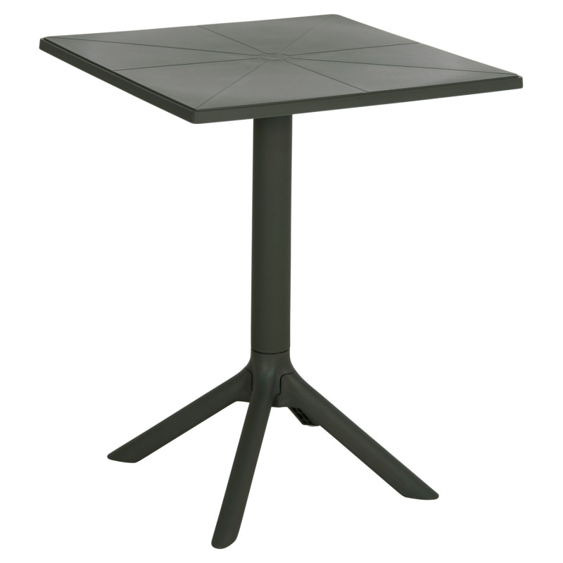 ΤΡΑΠΕΖΙ ΠΟΛΥΠΡΟΠΥΛΕΝΙΟΥ ΤΕΤΡΑΓΩΝΟ TERRIN HM6125.15 DARK OLIVE 60x60x75Υεκ.