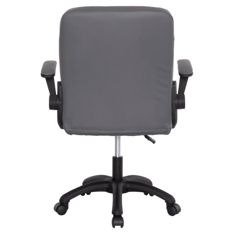 ΚΑΡΕΚΛΑ ΓΡΑΦΕΙΟΥ PORTIMA HM1197.03 ΓΚΡΙ PVC-ΜΑΥΡΟΣ ΣΚΕΛΕΤΟΣ & ΒΑΣΗ 66.5x60x97Υεκ