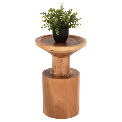 ΤΡΑΠΕΖΙ ΒΟΗΘΗΤΙΚΟ BERMAL HM9889 ΜΑΣΙΦ ΞΥΛΟ SUAR ΣΕ ΦΥΣΙΚΟ Φ30x46Υεκ.