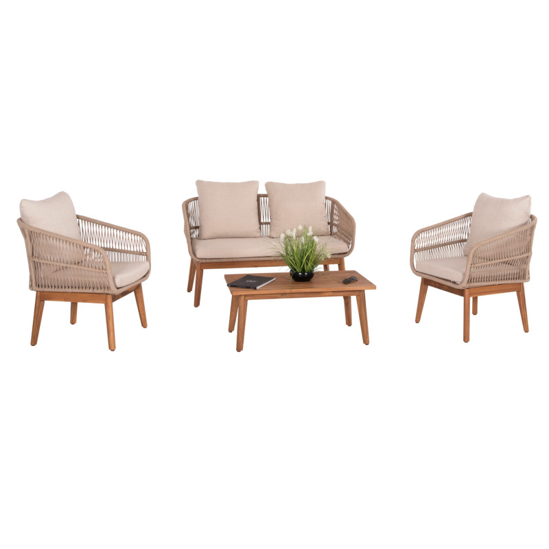 ΣΕΤ ΣΑΛΟΝΙ ΕΞ.ΧΩΡΟΥ 4ΤΜΧ FRANKY HM6231 ΞΥΛΟ ΑΚΑΚΙΑΣ-ΜΕΤΑΛΛΟ-ΣΧΟΙΝΙ