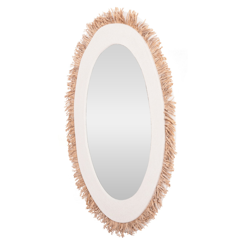 ΚΑΘΡΕΠΤΗΣ ΤΟΙΧΟΥ ΣΕΙΡΑ SANTORINI HM4528 MDF ΥΠΟΛΕΥΚΟ-ΔΙΑΚΟΣΜΗΣΗ ΣΕ ΜΠΕΖ 60x2x80Υεκ.