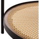 ΤΡΑΠΕΖΙ ΣΑΛΟΝΙΟΥ SEITZ HM18030 ΓΥΑΛΙ TOP-ΜΕΤΑΛΛΟ-RATTAN ΣΕ ΦΥΣΙΚΟ Φ80x45Υεκ.