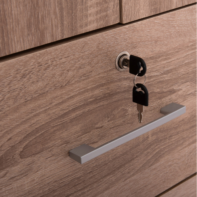 ΝΤΟΥΛΑΠΑ ΜΕ ΣΥΡΤΑΡΙΑ REINA HM2484.11 SONAMA OAK ΜΕΛΑΜΙΝΗ 80x48x183Υεκ.