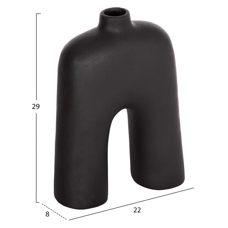 ΕΠΙΤΡΑΠΕΖΙΟ ΚΕΡΑΜΙΚΟ ΔΙΑΚΟΣΜΗΤΙΚΟ ΣΕΙΡΑ ISIL HM4599.02 ΜΑΥΡΟ ΜΑΤ 22x8x29Υεκ