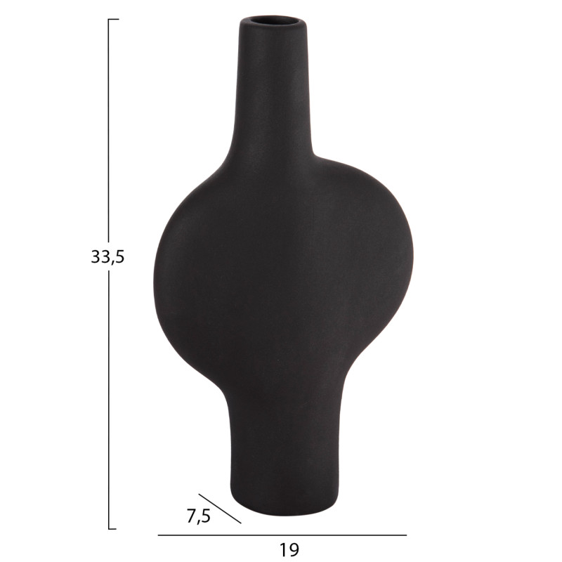 ΕΠΙΤΡΑΠΕΖΙΟ ΚΕΡΑΜΙΚΟ ΔΙΑΚΟΣΜΗΤΙΚΟ ΣΕΙΡΑ ARKEN HM4620.02 ΜΑΥΡΟ ΜΑΤ 19x7,5x33,5Υεκ