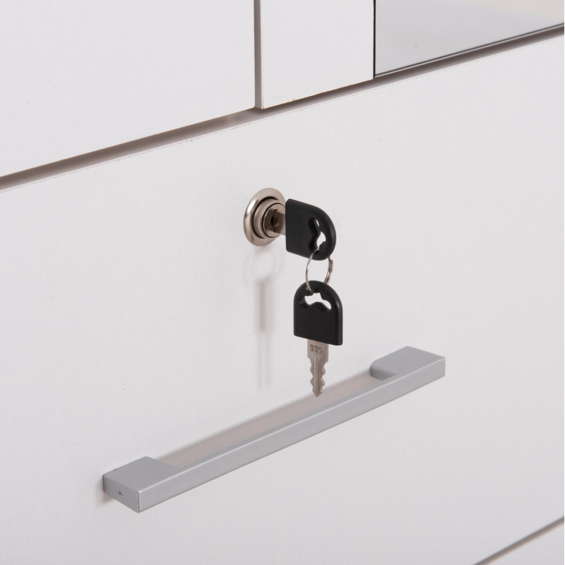 ΝΤΟΥΛΑΠΑ ΜΕ ΚΑΘΡΕΦΤΗ & ΣΥΡΤΑΡΙΑ JARRY HM2485.01 ΛΕΥΚΗ ΜΕΛΑΜΙΝΗ 119x48x183Υεκ