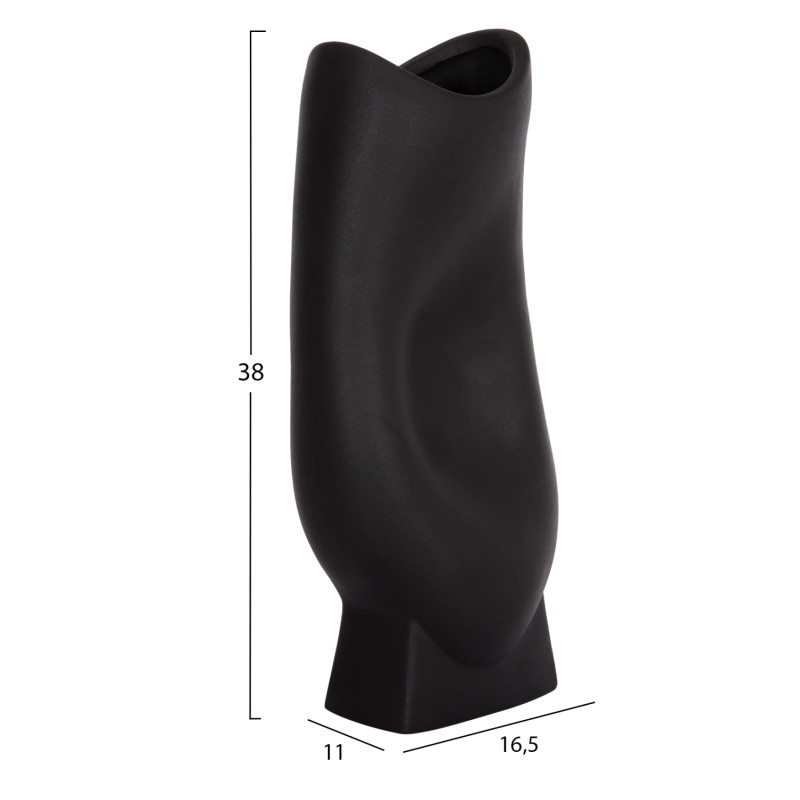 ΕΠΙΤΡΑΠΕΖΙΟ ΚΕΡΑΜΙΚΟ ΔΙΑΚΟΣΜΗΤΙΚΟ ΣΕΙΡΑ GLAΖΕ HM4609.02 ΜΑΥΡΟ ΜΑΤ 16.5x11x38Υεκ