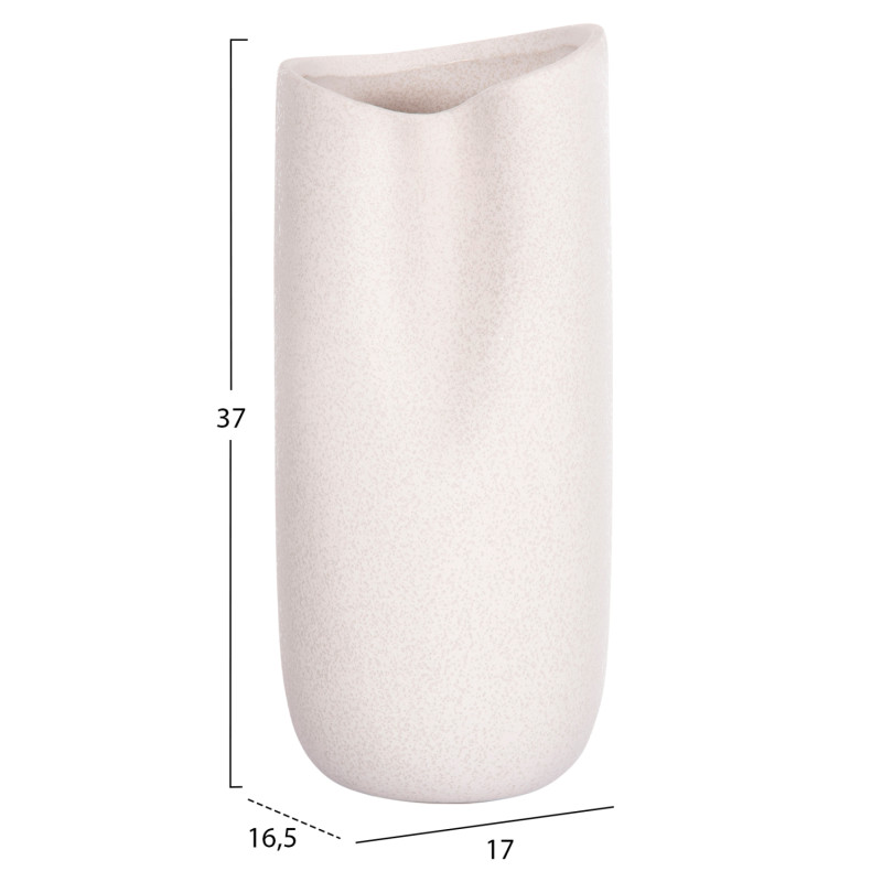 ΕΠΙΤΡΑΠΕΖΙΟ ΚΕΡΑΜΙΚΟ ΔΙΑΚΟΣΜΗΤΙΚΟ GLAΖΕ HM4606.01 ΚΡΥΣΤΑΛΛΙΚΟ ΥΠΟΛΕΥΚΟ 17x16,5x37Υεκ