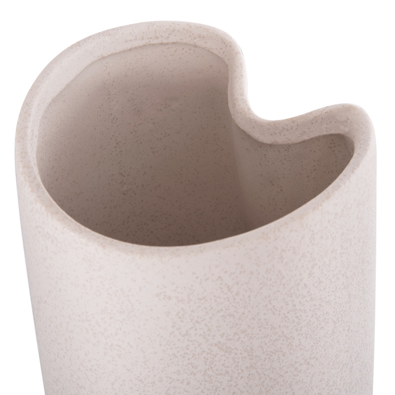 ΕΠΙΤΡΑΠΕΖΙΟ ΚΕΡΑΜΙΚΟ ΔΙΑΚΟΣΜΗΤΙΚΟ GLAΖΕ HM4606.01 ΚΡΥΣΤΑΛΛΙΚΟ ΥΠΟΛΕΥΚΟ 17x16,5x37Υεκ