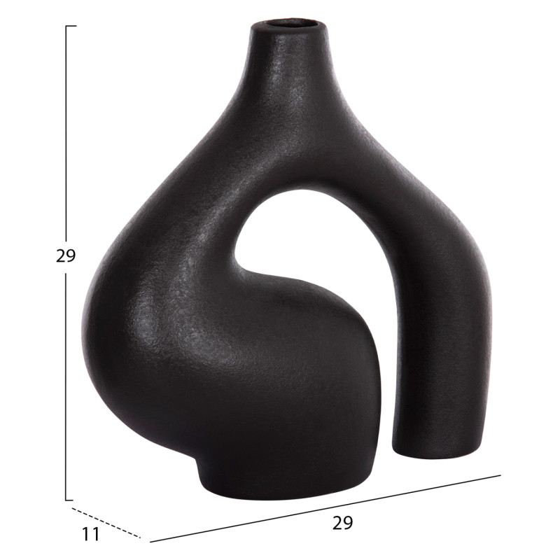 ΕΠΙΤΡΑΠΕΖΙΟ ΚΕΡΑΜΙΚΟ ΔΙΑΚΟΣΜΗΤΙΚΟ ISIL HM4597.02 ΜΑΥΡΟ ΜΑΤ 29x11x29Υεκ