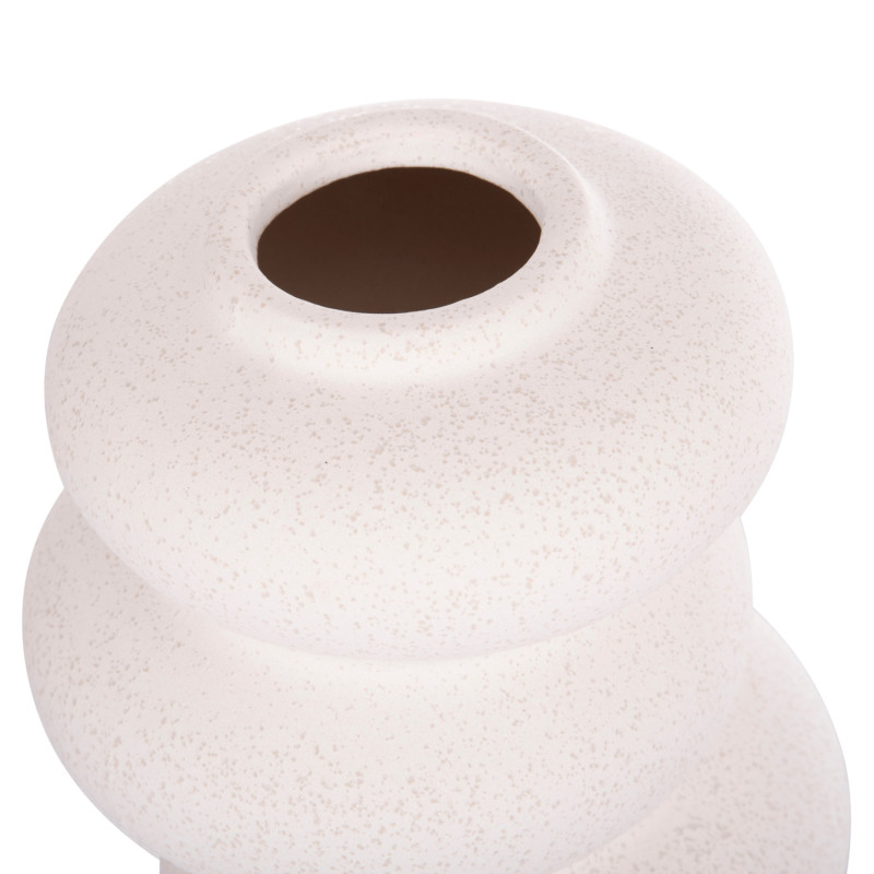 ΕΠΙΤΡΑΠΕΖΙΟ ΚΕΡΑΜΙΚΟ ΔΙΑΚΟΣΜΗΤΙΚΟ ROOK HM4628.01 ΥΠΟΛΕΥΚΟ ΚΡΥΣΤΑΛΛΙΚΟ Φ14x19Υεκ