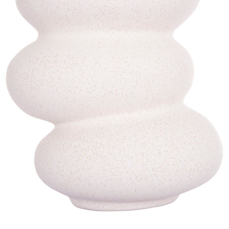 ΕΠΙΤΡΑΠΕΖΙΟ ΚΕΡΑΜΙΚΟ ΔΙΑΚΟΣΜΗΤΙΚΟ ROOK HM4628.01 ΥΠΟΛΕΥΚΟ ΚΡΥΣΤΑΛΛΙΚΟ Φ14x19Υεκ