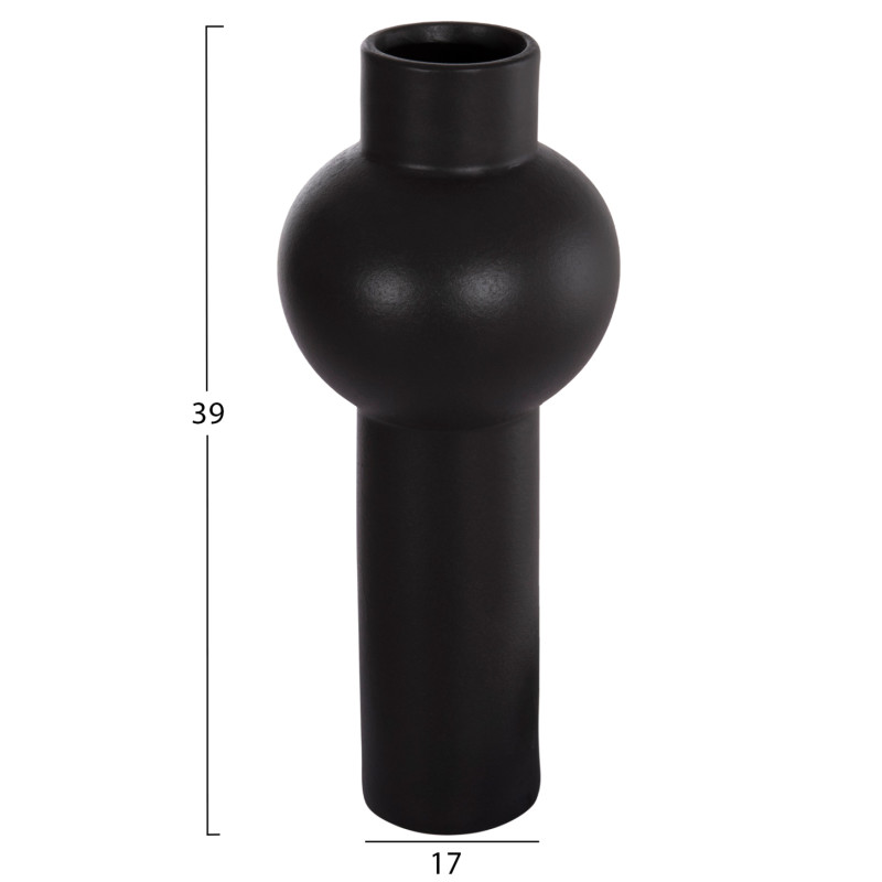 ΕΠΙΤΡΑΠΕΖΙΟ ΚΕΡΑΜΙΚΟ ΔΙΑΚΟΣΜΗΤΙΚΟ SCEPTER HM4604.02 ΜΑΥΡΟ ΜΑΤ Φ17x39Υεκ