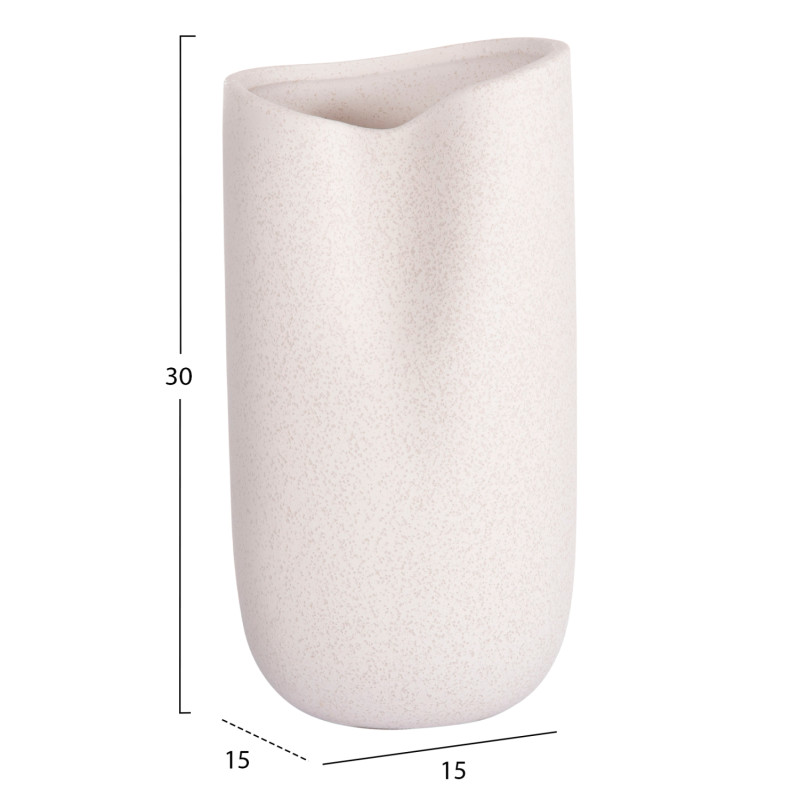 ΕΠΙΤΡΑΠΕΖΙΟ ΚΕΡΑΜΙΚΟ ΔΙΑΚΟΣΜΗΤΙΚΟ GLAΖΕ HM4607.01 ΥΠΟΛΕΥΚΟ ΚΡΥΣΤΑΛΛΙΚΟ 15x15x30Υεκ