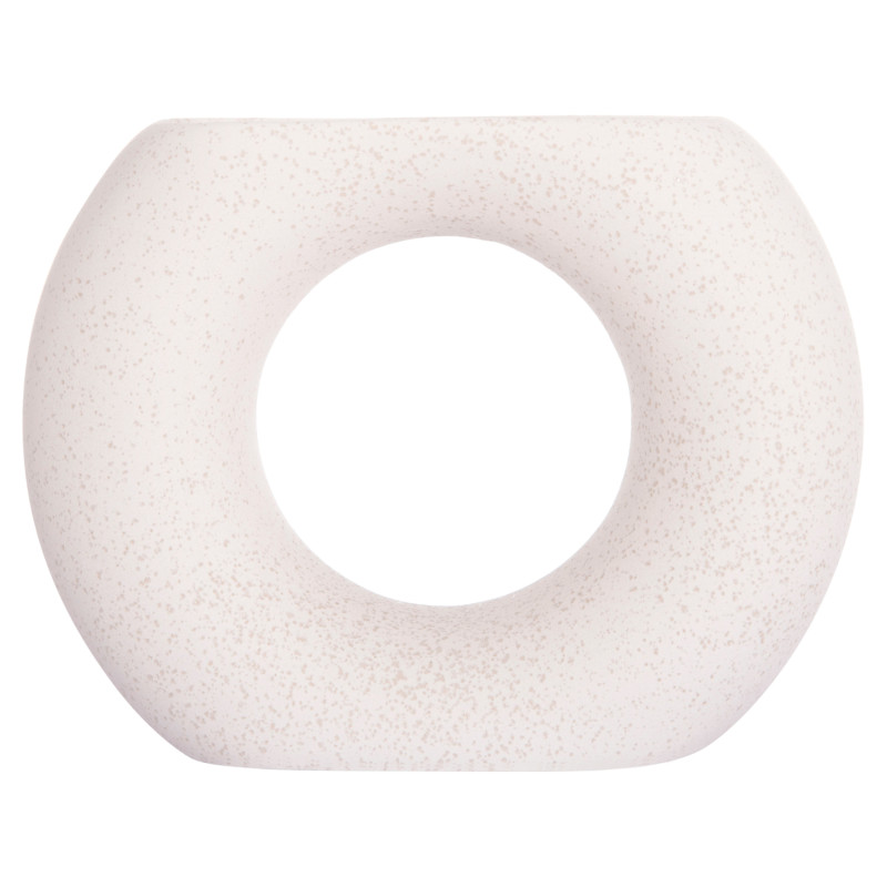 ΕΠΙΤΡΑΠΕΖΙΟ ΚΕΡΑΜΙΚΟ ΔΙΑΚΟΣΜΗΤΙΚΟ ELLIPTO HM4646.01 ΥΠΟΛΕΥΚΟ ΚΡΥΣΤΑΛΛΙΚΟ 18x6,5x14Υεκ