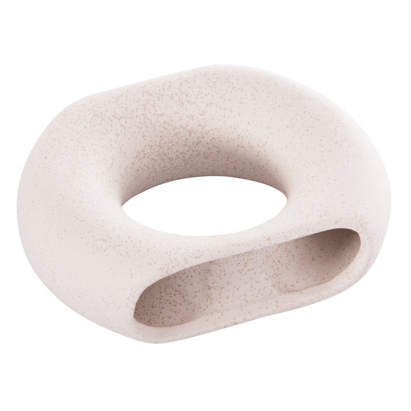 ΕΠΙΤΡΑΠΕΖΙΟ ΚΕΡΑΜΙΚΟ ΔΙΑΚΟΣΜΗΤΙΚΟ ELLIPTO HM4646.01 ΥΠΟΛΕΥΚΟ ΚΡΥΣΤΑΛΛΙΚΟ 18x6,5x14Υεκ