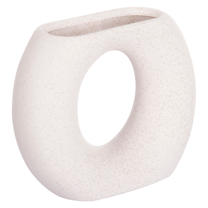 ΕΠΙΤΡΑΠΕΖΙΟ ΚΕΡΑΜΙΚΟ ΔΙΑΚΟΣΜΗΤΙΚΟ ELLIPTO HM4646.01 ΥΠΟΛΕΥΚΟ ΚΡΥΣΤΑΛΛΙΚΟ 18x6,5x14Υεκ