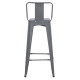 ΣΚΑΜΠΟ BAR ME ΠΛΑΤΗ ΜΕΤΑΛΛΙΚΟ MELITA-PRO HM8643.50 ΓΚΡΙ 42x42x100Υεκ.
