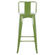 ΣΚΑΜΠΟ BAR ME ΠΛΑΤΗ ΜΕΤΑΛΛΙΚΟ MELITA-PRO HM8643.53 LIGHT OLIVE GREEN 42x42x100Υεκ.