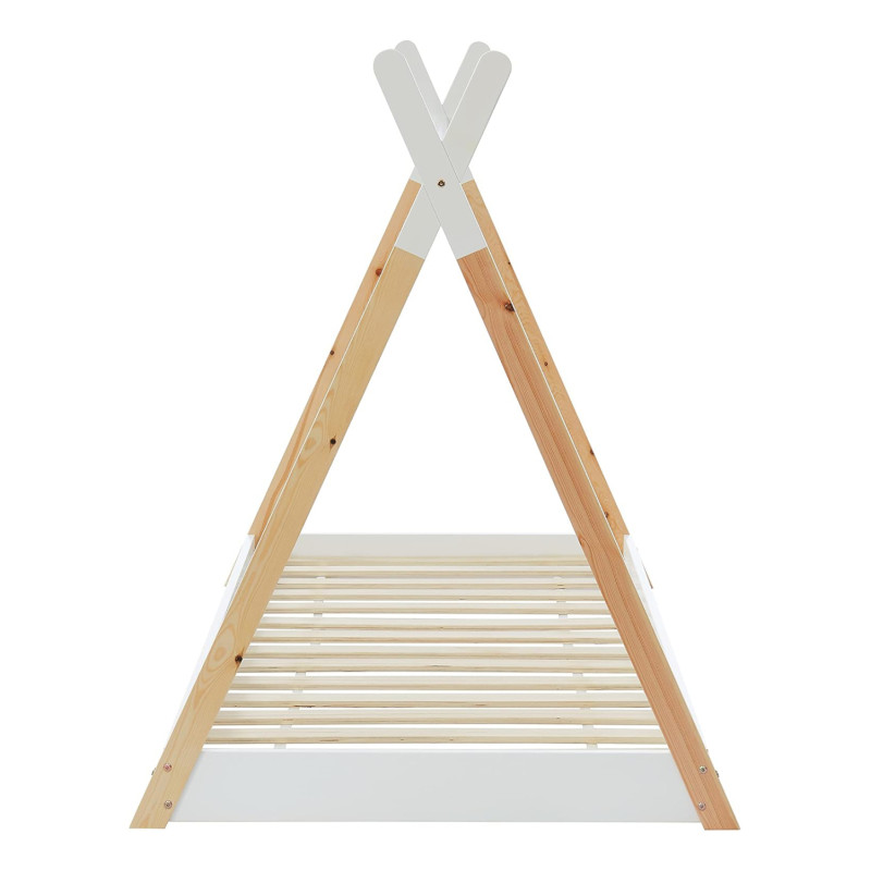 ΚΡΕΒΑΤΙ ΠΑΙΔΙΚΟ MUNK HM699.03 τ.MONTESSORI ΞΥΛΟ ΠΕΥΚΟΥ ΦΥΣΙΚΟ-ΛΕΥΚΟ- 190x90εκ