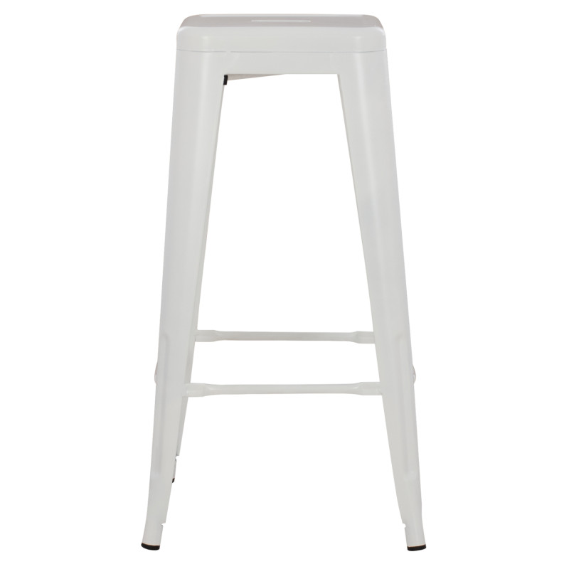 ΣΚΑΜΠΟ ΜΠΑΡ ΜΕΤΑΛΛΙΚΟ MELITA-PRO HM8642.41 ΣΕ ΛΕΥΚΟ ΜΑΤ 43x43x78Υεκ.