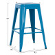 ΣΚΑΜΠΟ ΜΕΣΑΙΟΥ ΥΨΟΥΣ ΜΕΤΑΛΛΙΚΟ MELITA-PRO HM8573.48 ΜΠΛΕ 43x43x67Υεκ.