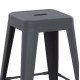 ΣΚΑΜΠΟ ΜΕΣΑΙΟΥ ΥΨΟΥΣ ΜΕΤΑΛΛΙΚΟ MELITA-PRO HM8573.50 ΓΚΡΙ 43x43x67Υεκ.