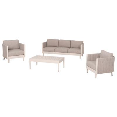 ΣΕΤ ΣΑΛΟΝΙ ΕΞΩΤΕΡΙΚΟΥ ΧΩΡΟΥ 4ΤΜΧ LARRY HM6188.02 ΑΛΟΥΜΙΝΙΟ ΣΑΜΠΑΝΙ- P.E.ΥΦΑΣΜΑ