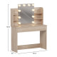 ΤΟΥΑΛΕΤΑ ΜΕ ΦΩΤΙΣΜΟ LED-ΡΑΦΙΑ-ΣΥΡΤΑΡΙΑ LAURYN HM2502.01 SONAMA 108x40x140Υεκ