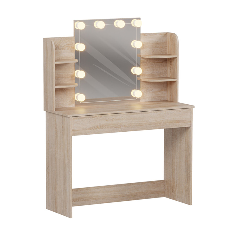 ΤΟΥΑΛΕΤΑ ΜΕ ΦΩΤΙΣΜΟ LED-ΡΑΦΙΑ-ΣΥΡΤΑΡΙΑ LAURYN HM2502.01 SONAMA 108x40x140Υεκ