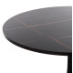 ΤΡΑΠΕΖΙ ΤΡΑΠΕΖΑΡΙΑΣ ROLLO HM9422.12 ΣΤΡΟΓΓΥΛΟ BLACK MARBLE Φ120x74Yεκ.
