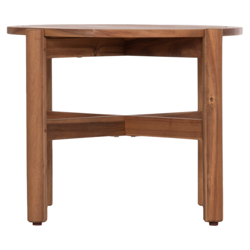 ΤΡΑΠΕΖΙ ΧΑΜΗΛΟ ΕΞ.ΧΩΡΟΥ ΣΤΡΟΓΓΥΛΟ SANJI HM6222 ΞΥΛΟ ΑΚΑΚΙΑΣ ΣΕ ΦΥΣΙΚΟ Φ66x48.5Υεκ.