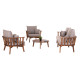 ΣΕΤ ΣΑΛΟΝΙ ΕΞΩΤ.ΧΩΡΟΥ 4TMX HARRA HM6236 ΞΥΛΟ ΑΚΑΚΙΑΣ ΦΥΣΙΚΟ--ΜΑΞΙΛΑΡΙΑ ΓΚΡΙ